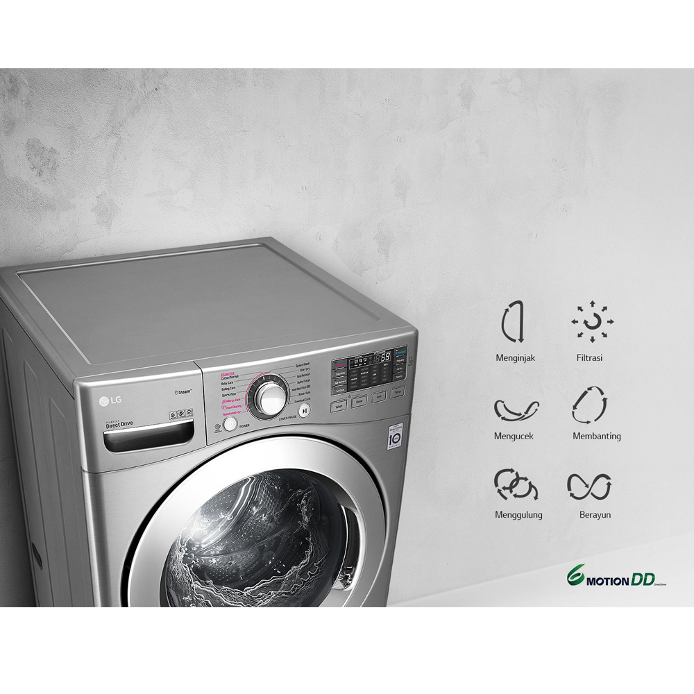 LG Mesin Cuci Front Loading 20 KG  - F2720SVTV 